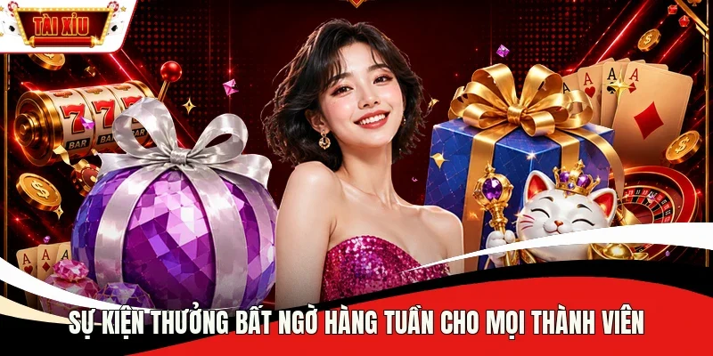 Sự kiện thưởng bất ngờ hàng tuần cho mọi thành viên